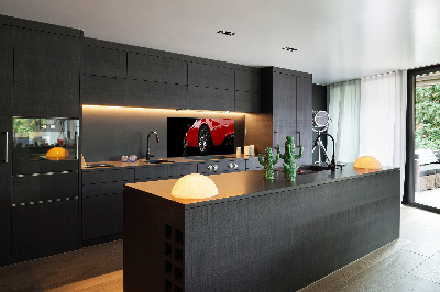 Crédence en verre Voiture rouge
