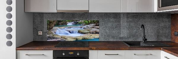 Verre pour crédence Cascade dans la forêt