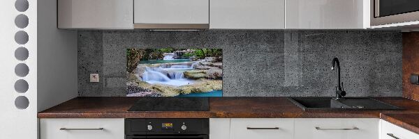 Verre pour crédence Cascade dans la forêt