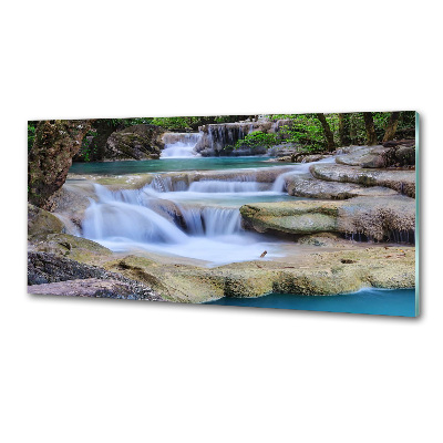 Verre pour crédence Cascade dans la forêt