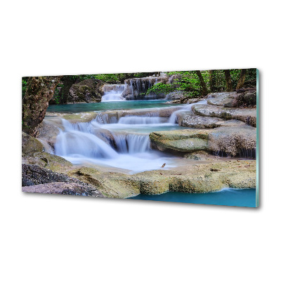 Verre pour crédence Cascade dans la forêt