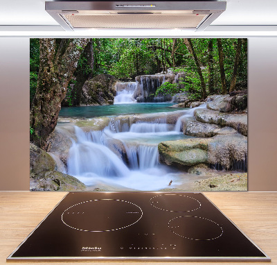Verre pour crédence Cascade dans la forêt