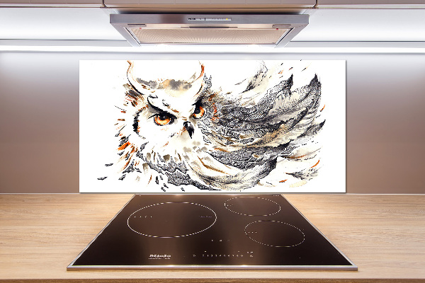 Crédence en verre cuisine Hibou
