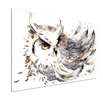 Crédence en verre cuisine Hibou