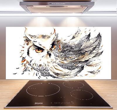 Crédence en verre cuisine Hibou