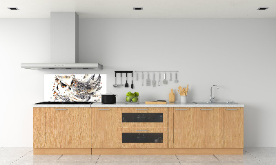 Crédence en verre cuisine Hibou