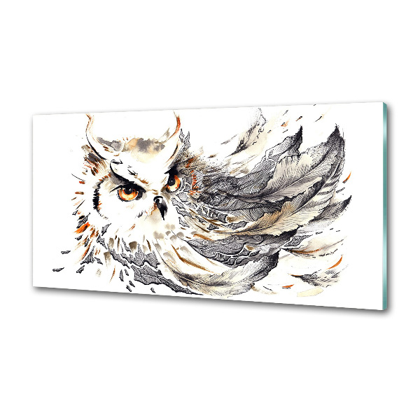 Crédence en verre cuisine Hibou