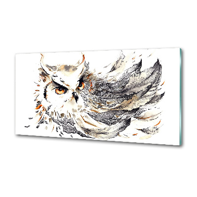 Crédence en verre cuisine Hibou