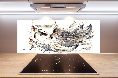 Crédence en verre cuisine Hibou
