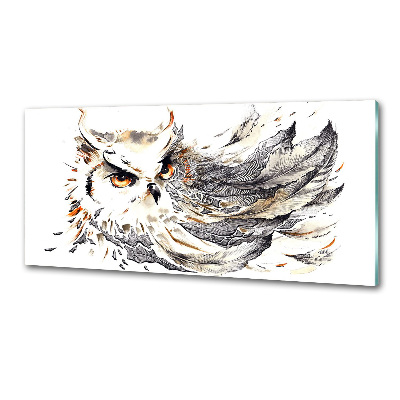 Crédence en verre cuisine Hibou