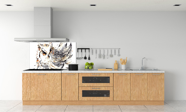 Crédence en verre cuisine Hibou