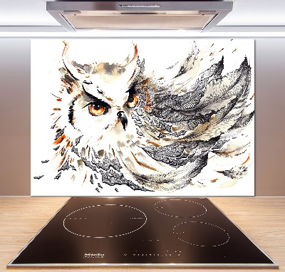 Crédence en verre cuisine Hibou