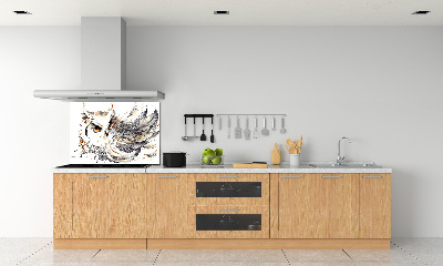 Crédence en verre cuisine Hibou