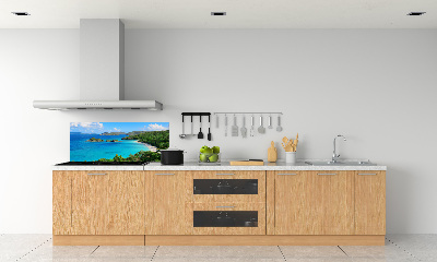 Crédence en verre avec motif Îles vierges