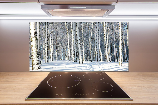 Crédence de cuisine en verre Forêt en hiver