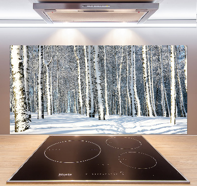 Crédence de cuisine en verre Forêt en hiver