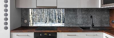 Crédence de cuisine en verre Forêt en hiver