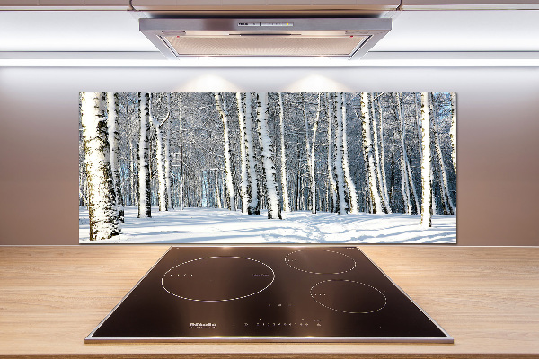 Crédence de cuisine en verre Forêt en hiver