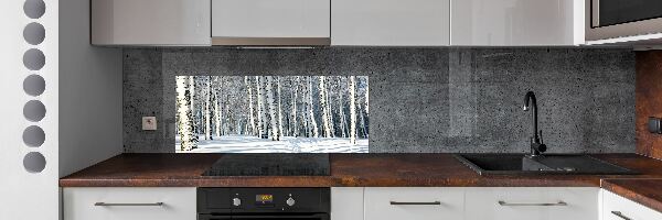 Crédence de cuisine en verre Forêt en hiver