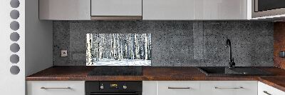 Crédence de cuisine en verre Forêt en hiver