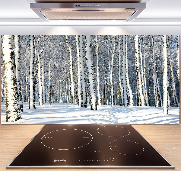 Crédence de cuisine en verre Forêt en hiver