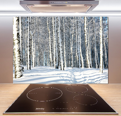 Crédence de cuisine en verre Forêt en hiver