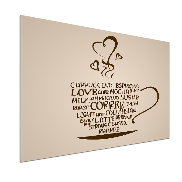 Crédence en verre trempé Tasse de café