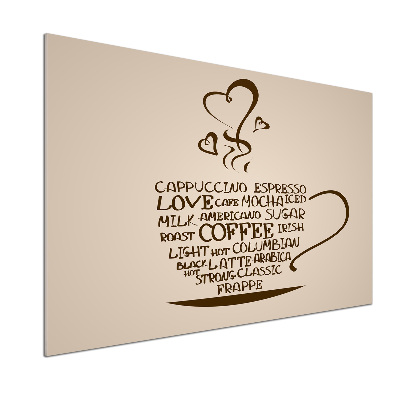Crédence en verre trempé Tasse de café
