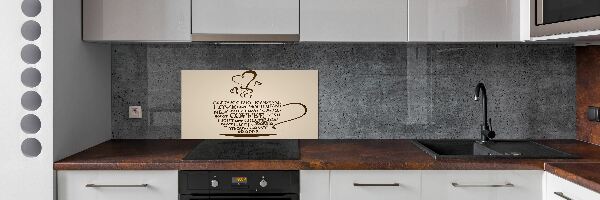Crédence en verre trempé Tasse de café