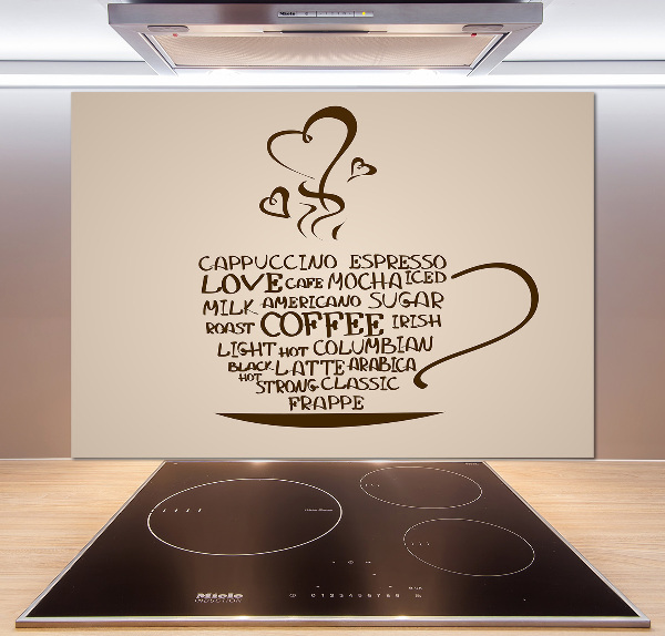 Crédence en verre trempé Tasse de café