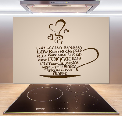Crédence en verre trempé Tasse de café