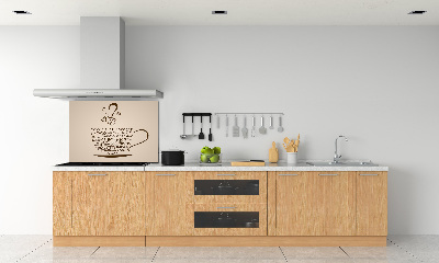 Crédence en verre trempé Tasse de café