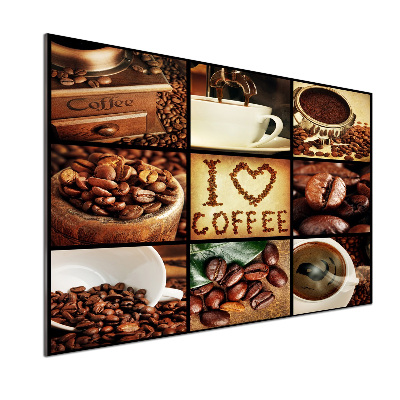 Crédence cuisine en verre Collage de café