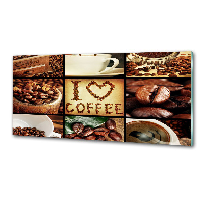 Crédence cuisine en verre Collage de café