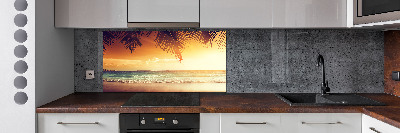 Crédence de cuisine en verre Plage tropicale