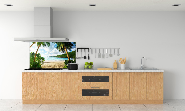 Panneau crédence cuisine Palmiers sur la plage