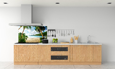 Panneau crédence cuisine Palmiers sur la plage