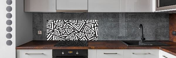 Crédence cuisine en verre Triangles en arrière-plan