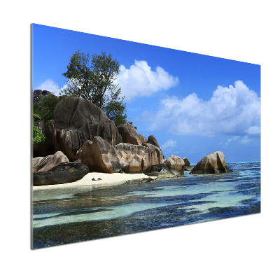 Panneau crédence cuisine Panorama des Seychelles