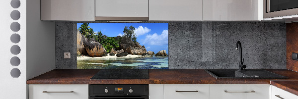 Panneau crédence cuisine Panorama des Seychelles