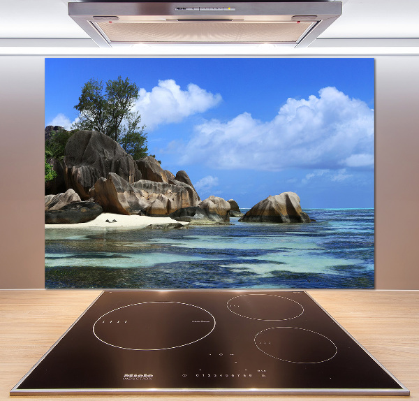 Panneau crédence cuisine Panorama des Seychelles