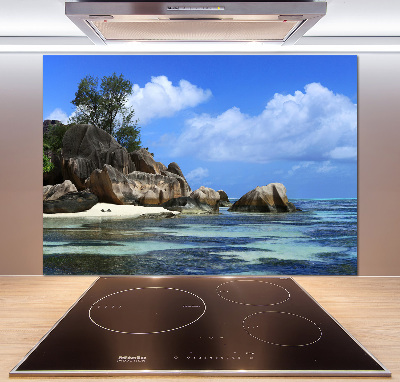 Panneau crédence cuisine Panorama des Seychelles