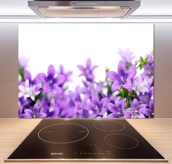 Crédence de cuisine en verre Cloches violettes