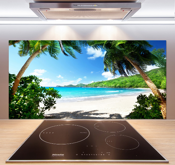 Panneau crédence cuisine Plage des Seychelles