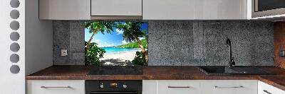 Panneau crédence cuisine Plage des Seychelles