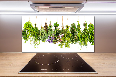 Crédence en verre avec motif Herbes sur une ficelle