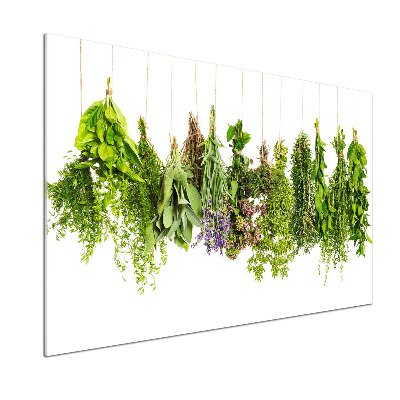 Crédence en verre avec motif Herbes sur une ficelle