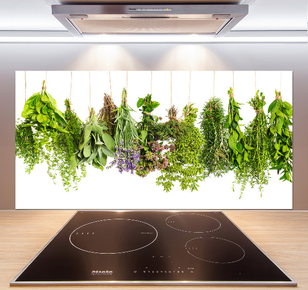 Crédence en verre avec motif Herbes sur une ficelle