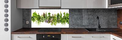 Crédence en verre avec motif Herbes sur une ficelle