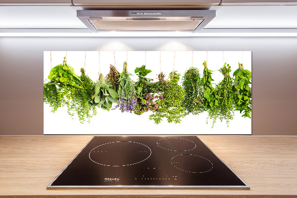 Crédence en verre avec motif Herbes sur une ficelle